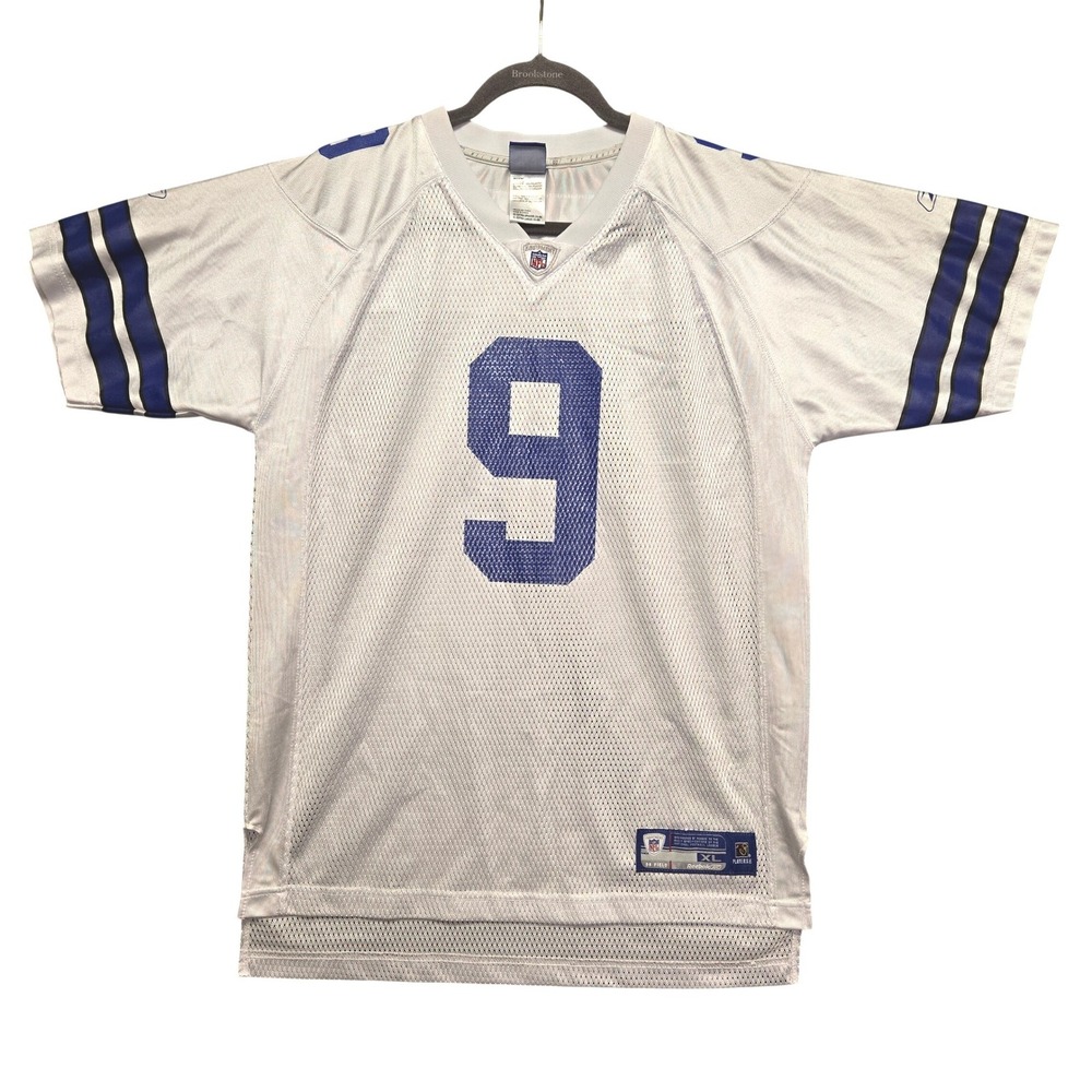 Reebok Tony Romo Dallas Cowboys NFL Jersey Youth XL White 9 Football 18-20